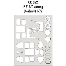 North American P-51B/C Mustang (designed to be assembled with model kits from Academy) (made from yellow Kabuki tape produced in
