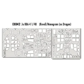 Junkers Ju 88A-4 canopy and wheels (designed to be assembled with model kits from Dragon Monogram and Revell) (made from yellow 