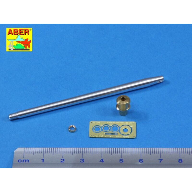U.S. 76 mm M1A2 barrel with muzzle brake for Sherman M4A3E8 tank (designed to be used with Tamiya kits)